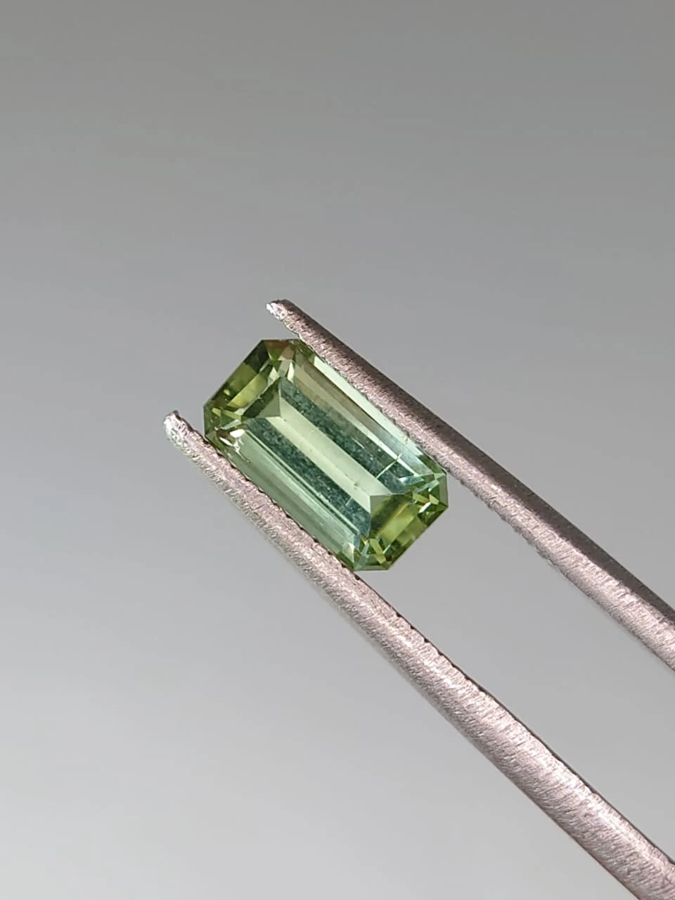 1.08ct Natural Light Green Tourmaline Emerald Cut Loose Gemstone from Afghanistan — view 5